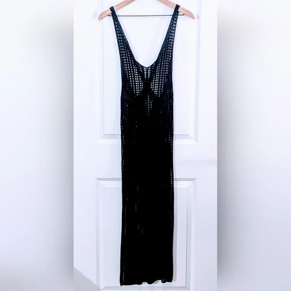blue dress for baby girl Ciera Sheer Maxi Dress Black– Selfie Leslie main image 1